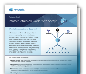 Télécharger le document Infrastructure as Code - avec Verity Solution Brief