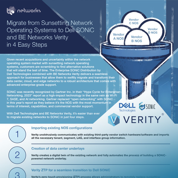 Migrate your network to SONiC and Verity in 4 Easy Steps