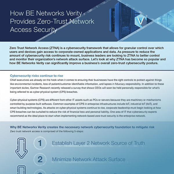 How Verity Provides Zero Trust Network Access Security